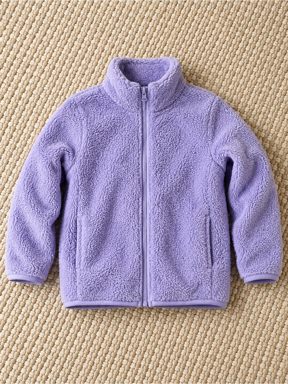UNIQLO Japan Kids Purple Teddy Fleece Zip Jacket – Size 120